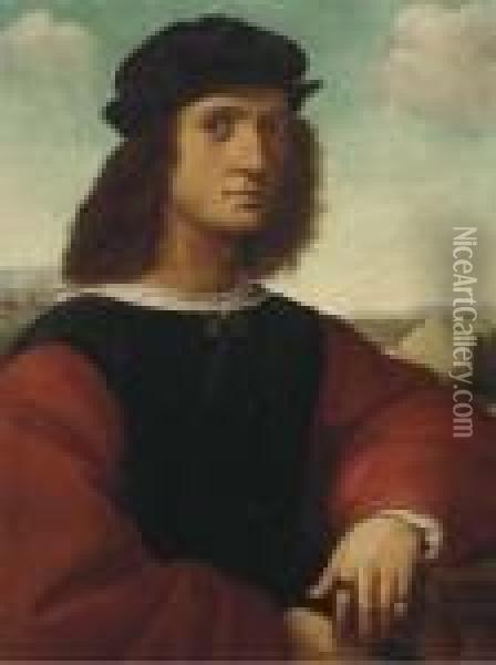 Portrait Of Agnolo Doni Oil Painting - Raphael (Raffaello Sanzio of Urbino)