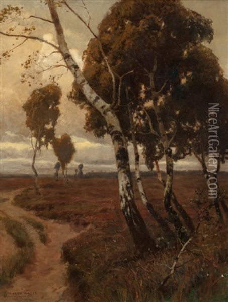 The Winding Road Oil Painting - Heinrich Harder