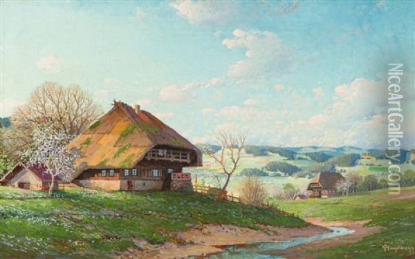 Fruhlingserwachen Oil Painting - Karl Hauptmann