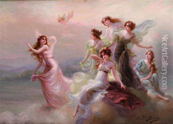 La Danse Des Nymphes Oil Painting - Edouard Bisson