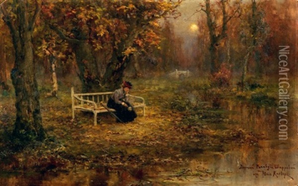 Autumn Remembrance Oil Painting - Yuliy Yulevich (Julius) Klever