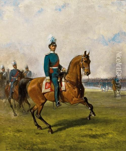 Konig Ludwig Ii. Zu Pferd Oil Painting - Louis Braun