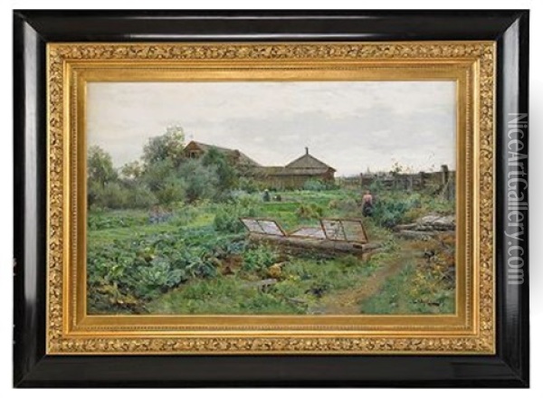 The Vegetable Gardens Oil Painting - Nicholai Vasilievich Orlov