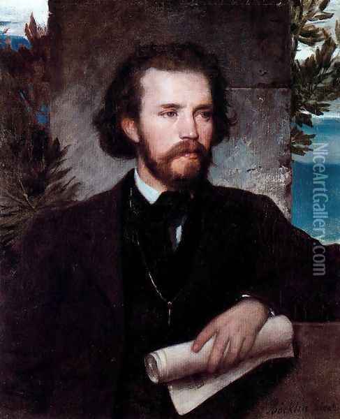 Portrait of singer Karl Wallenreiter Oil Painting - Arnold Bocklin
