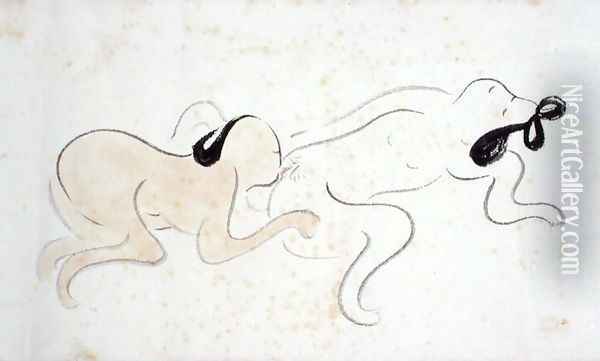 A Shunga 8 Oil Painting - Ike no Taiga