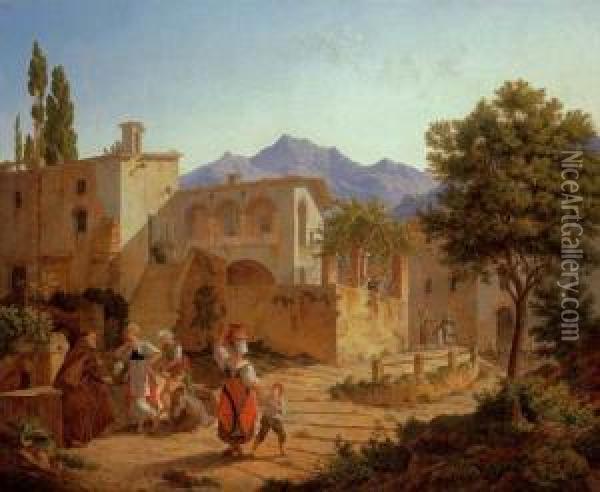 In The Sabine Mountains. 1828. Oil Painting - Leo Von Klenze