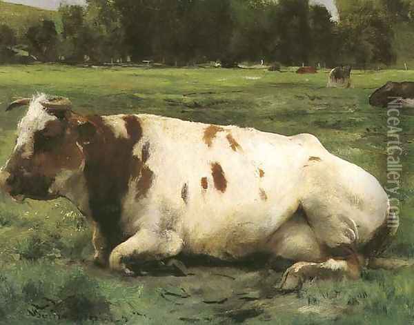 Cow Oil Painting - Julien Dupre