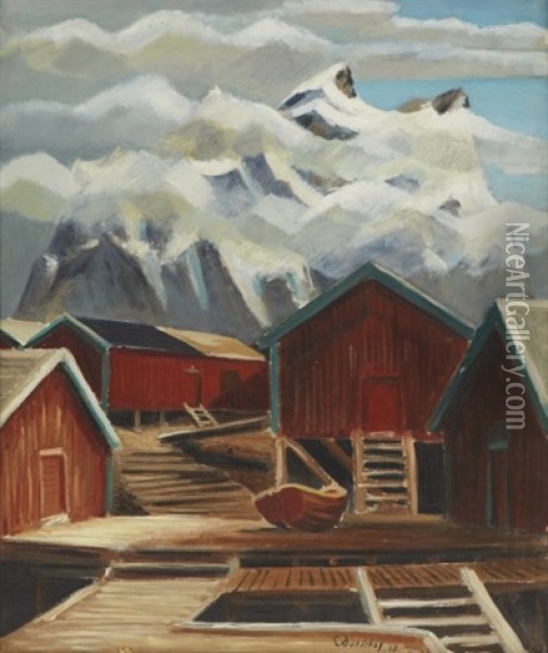 Sjobodar Oil Painting - Ewald Dahlskog