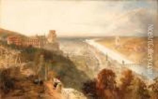 Heidelberg On The Neckar Oil Painting - James Baker Pyne