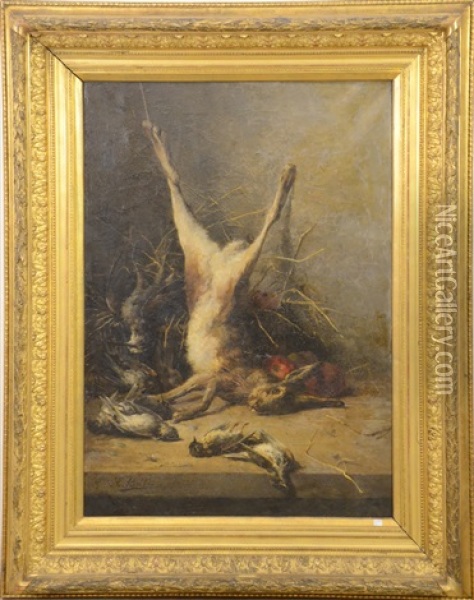 Nature Morte Au Lievre Oil Painting - Hubert Bellis