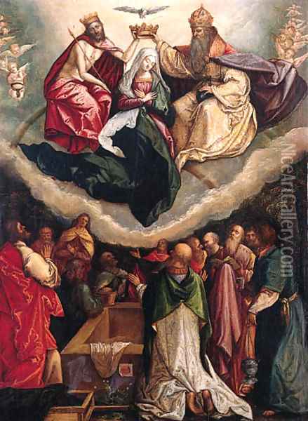 The Coronation of the Virgin Oil Painting - Garofalo