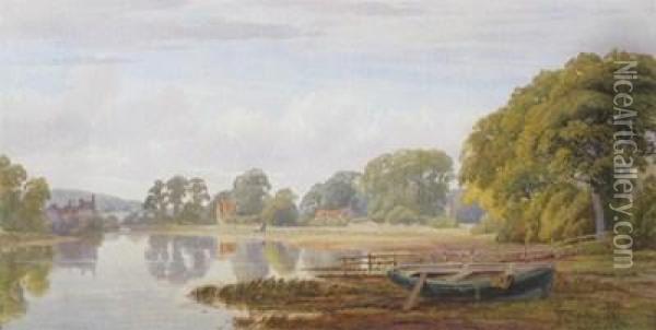 A Tidal River Beaulieu, Hants Oil Painting - William J. Ferguson