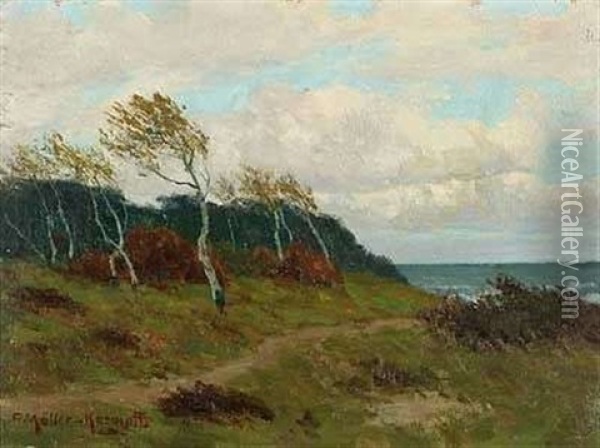 Herbstliche Kuste Oil Painting - Paul Mueller-Kaempff