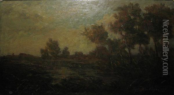 Riviere Dans Un Paysage Oil Painting - Hippolyte Boulenger
