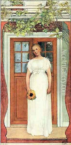 Eighteen Years Old! Oil Painting - Carl Larsson