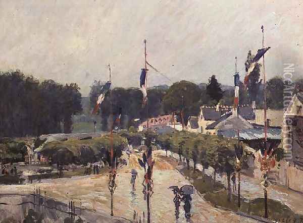 Fourteenth of July at Marly-le-Roi, 1875 Oil Painting - Alfred Sisley