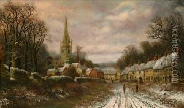 King's Sutton,northamptonshire Oil Painting - Charles Leaver
