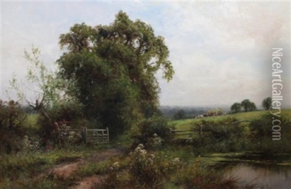 Haymaking In Essex Oil Painting - Henry John Kinnaird
