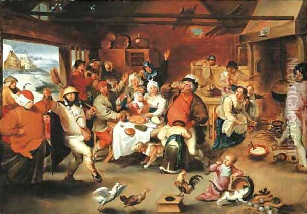 Twelfth Night or 'The King Drinks' Oil Painting - Peter Paul Rubens