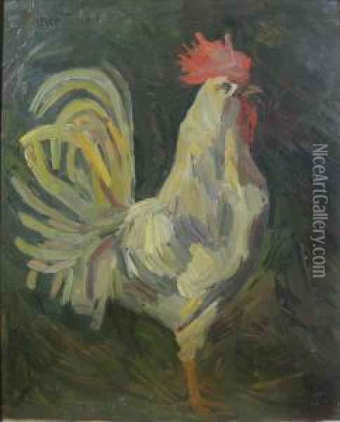 Rooster Oil Painting - Alice Trubner