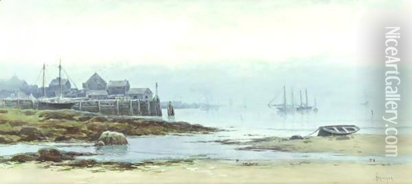 Coastal Harbor Oil Painting - Alfred Thompson Bricher