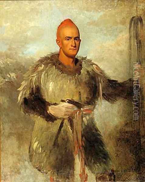 Theodore Burr Catlin in Indian Costume 1838 Oil Painting - George Catlin