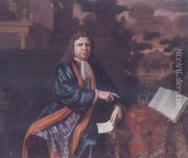 Portrait Of Francois Michel Le Telier, Marquis De Louvois (1641-1691) Oil Painting - Thomas van der Wilt