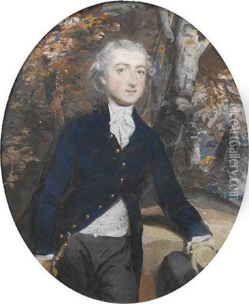 Portrait Of Mr Bradley Oil Painting - Daniel Gardner