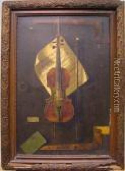 The Old Violin Oil Painting - William Michael Harnett