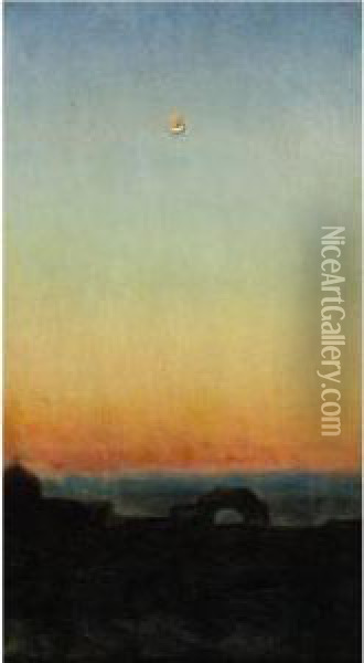 Sunset In India Oil Painting - Vasili Vasilyevich Vereshchagin
