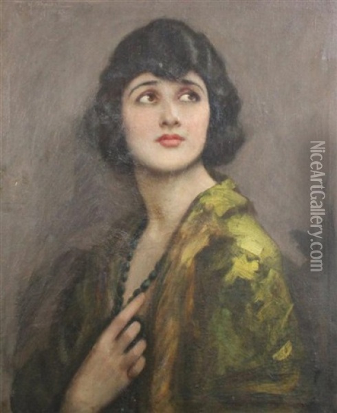 Portrait Of A Lady Oil Painting - John Hodgson Campbell