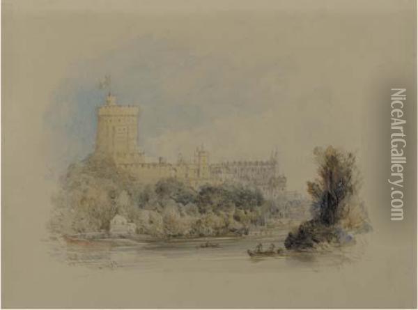 Windsor Castle Oil Painting - William Callow