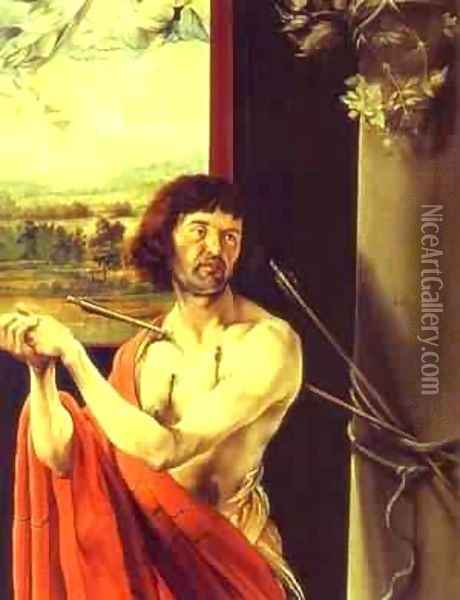 St Sebastian Detail 1510-1515 Oil Painting - Matthias Grunewald (Mathis Gothardt)