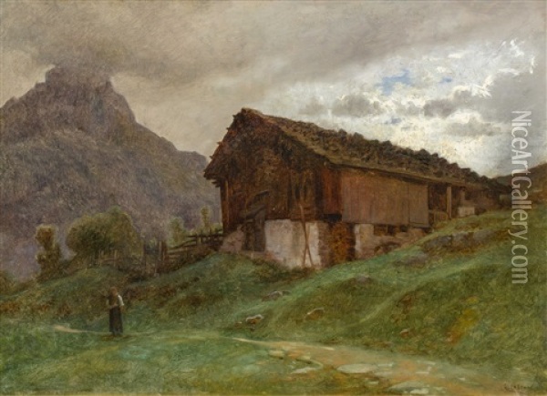 Paysage De Montagne Oil Painting - Gustave Eugene Castan