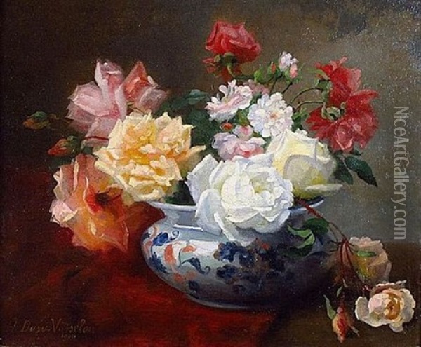 Bouquet De Fleurs Oil Painting - Hortense M.G. Dury-Vasselon