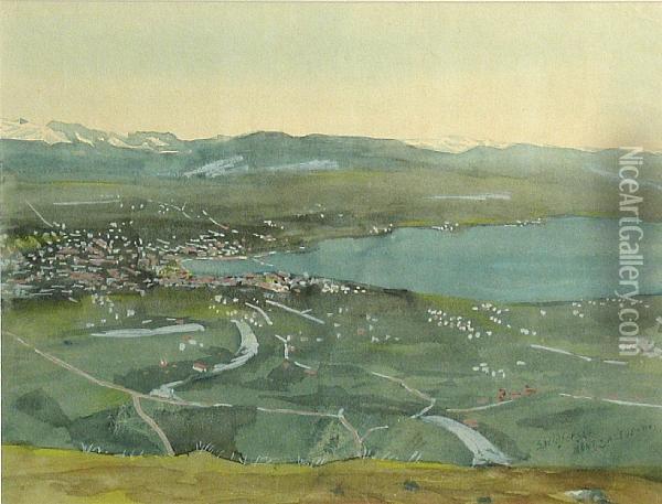 Mont Saleve Oil Painting - Gunnar M. Widforss