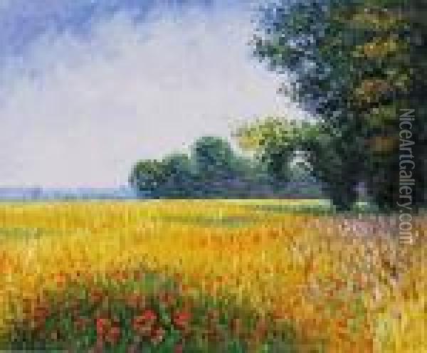 Oat Fields Oil Painting - Claude Oscar Monet
