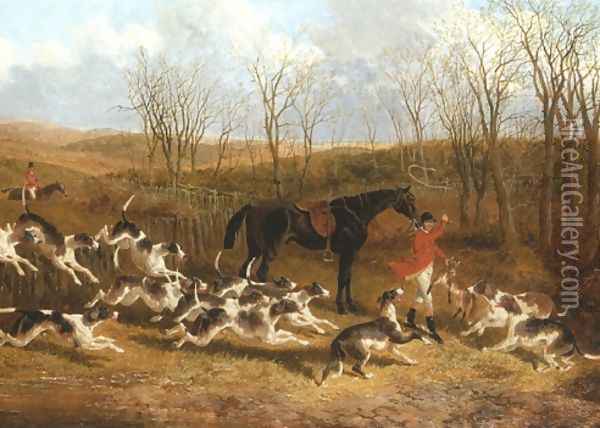 Foxhunting, The Kill Oil Painting - John Frederick Herring Snr