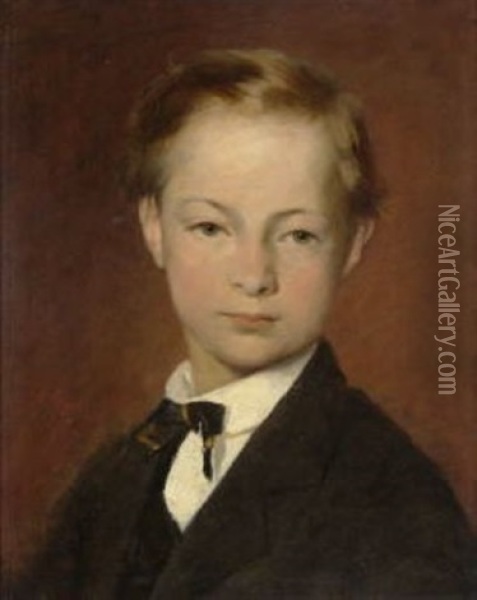 Bildnis Eines Blonden Knaben Oil Painting - Nikolaus Gysis