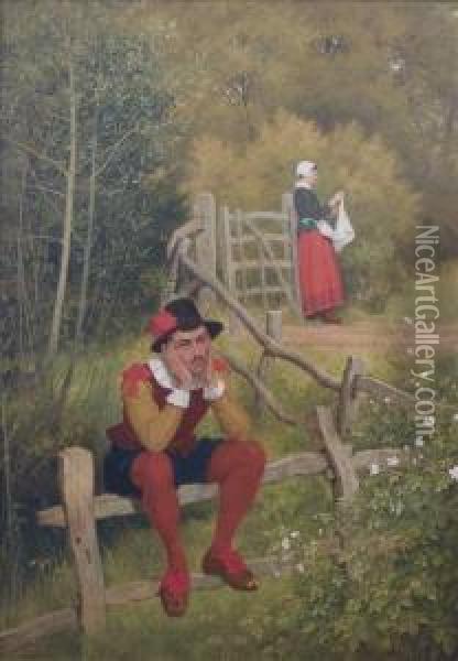 The Spurned Suitor Oil Painting - Charles Rossiter