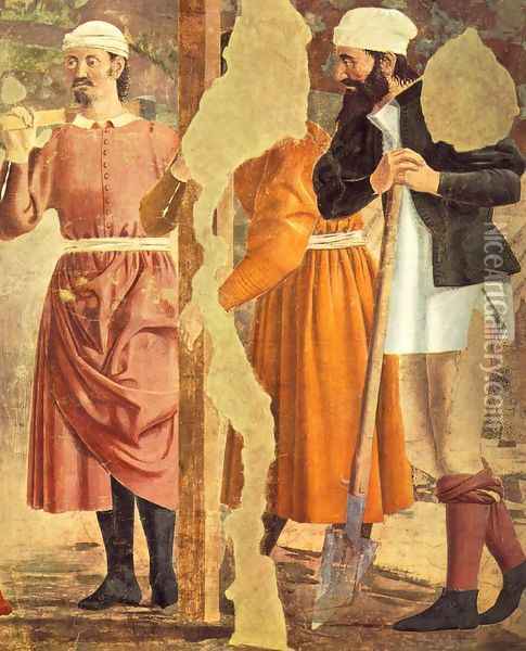 Discovery of the True Cross (detail-3) c. 1460 Oil Painting - Piero della Francesca