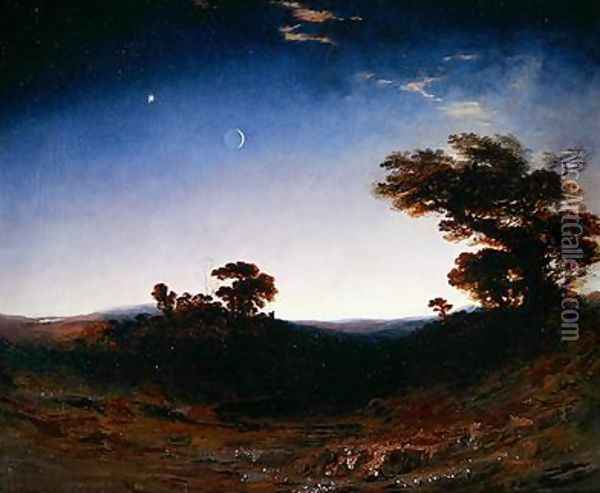 Moonlight Oil Painting - John Martin