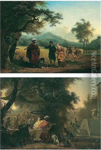 Scenes From The Life Of Ruth: Oil Painting - Jean Louis (Marnette) De Marne
