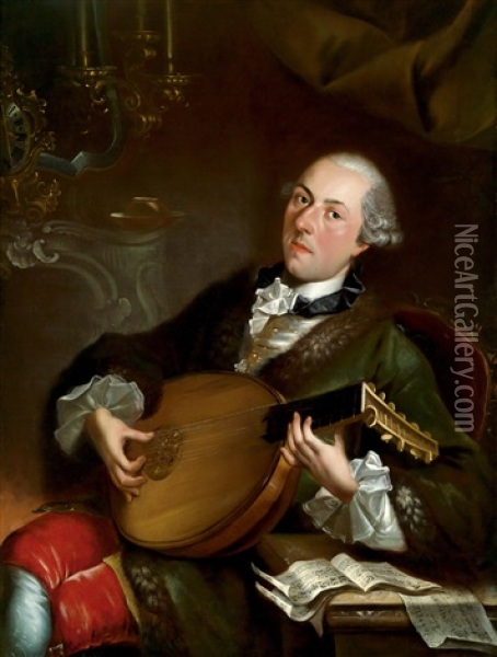 Portrat Des Komponisten Filippo Della Casa (1737-1808) Oil Painting - Luigi Crespi