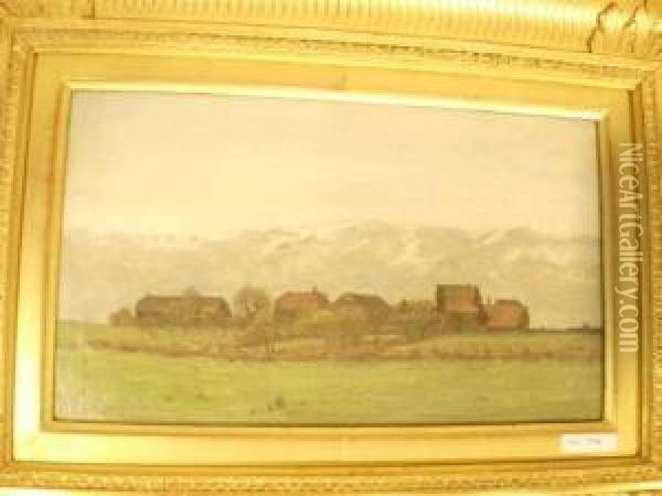 Vue De Meyrin, Vers 1865 Oil Painting - Francois Furet