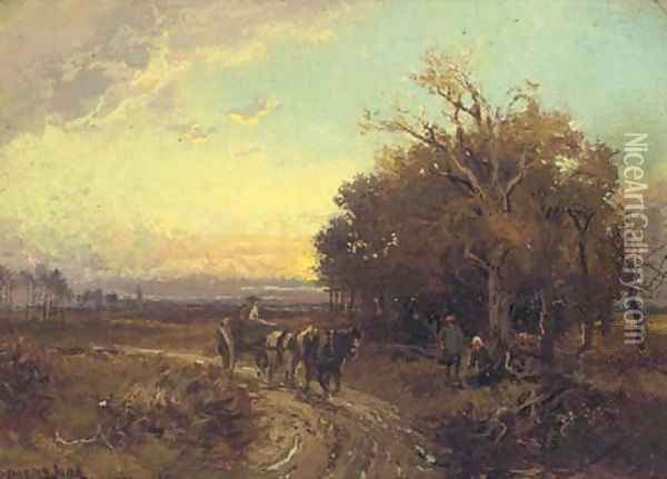 Near Worksop Oil Painting - William Manners