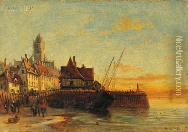Coastal View Oil Painting - Etienne Duval