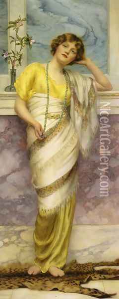 The Turquoise Necklace Oil Painting - William Clarke Wontner
