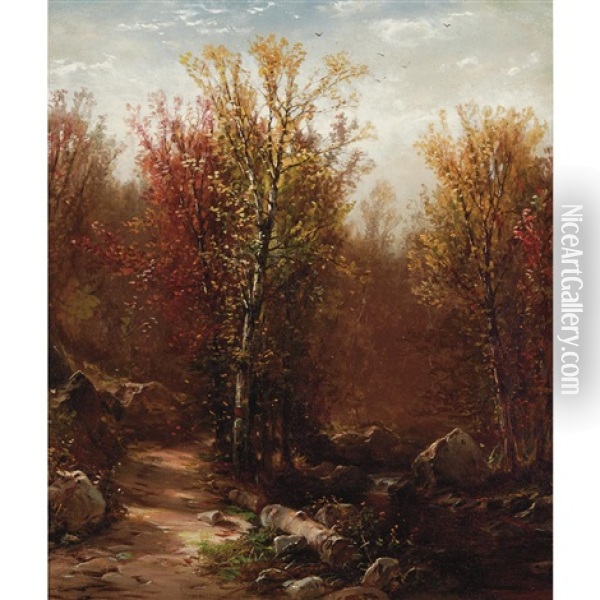 In The Woods (autumn Woods) Oil Painting - Jervis McEntee
