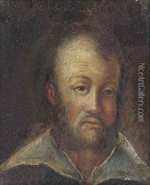 Portrait of a man, bust-length Oil Painting - Annibale Carracci